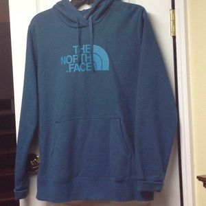 Teal green North Face hoodie